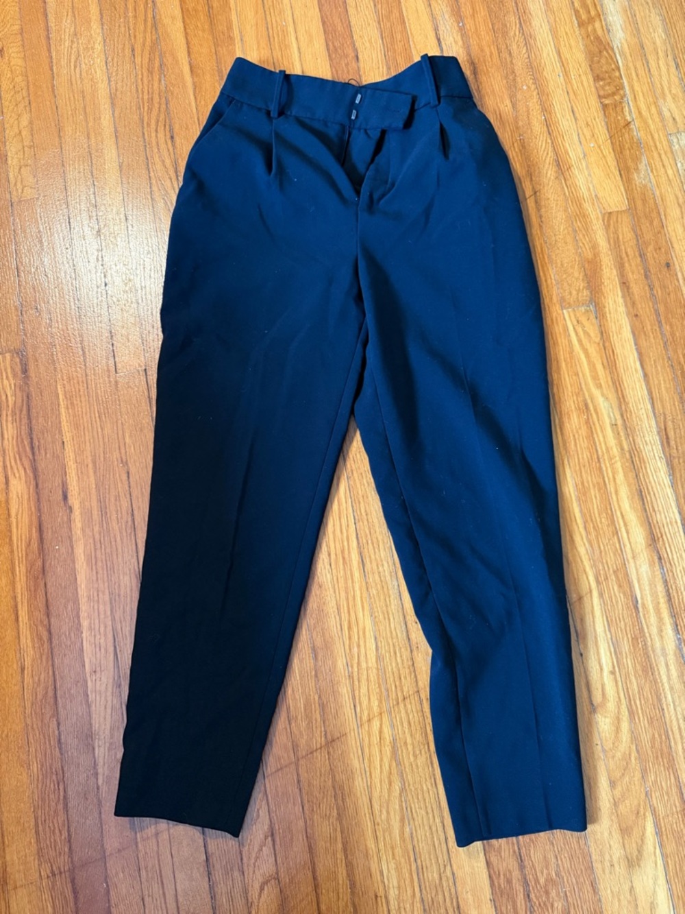 Zara Men's Navy Dress Pants - Tailored Pleat Front